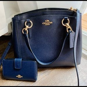 Coach Navy purse and wallet